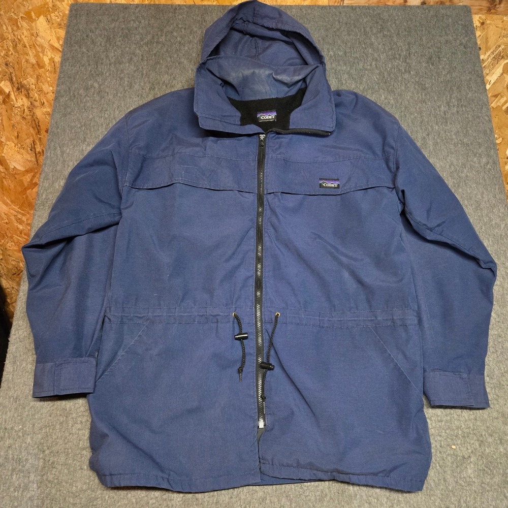 Vintage 90s Codet Soft Shell Fleece Lined Jacket Mens Large Hooded Gorpcore